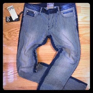 D&G striped jeans size 30 NWT